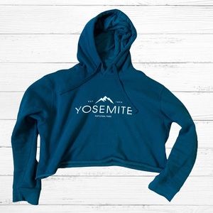 EMERALD GREEN CROPPED HOODIE- MEDIUM